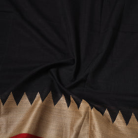 Black - Dharwad Cotton Fabric with Border 09