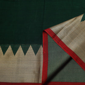 Green - Dharwad Cotton Fabric with Border 10