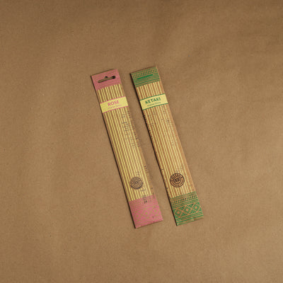 Rose & Ketaki - Sri Aurobindo Ashram Natural Incense Sticks (Set of 2) 12