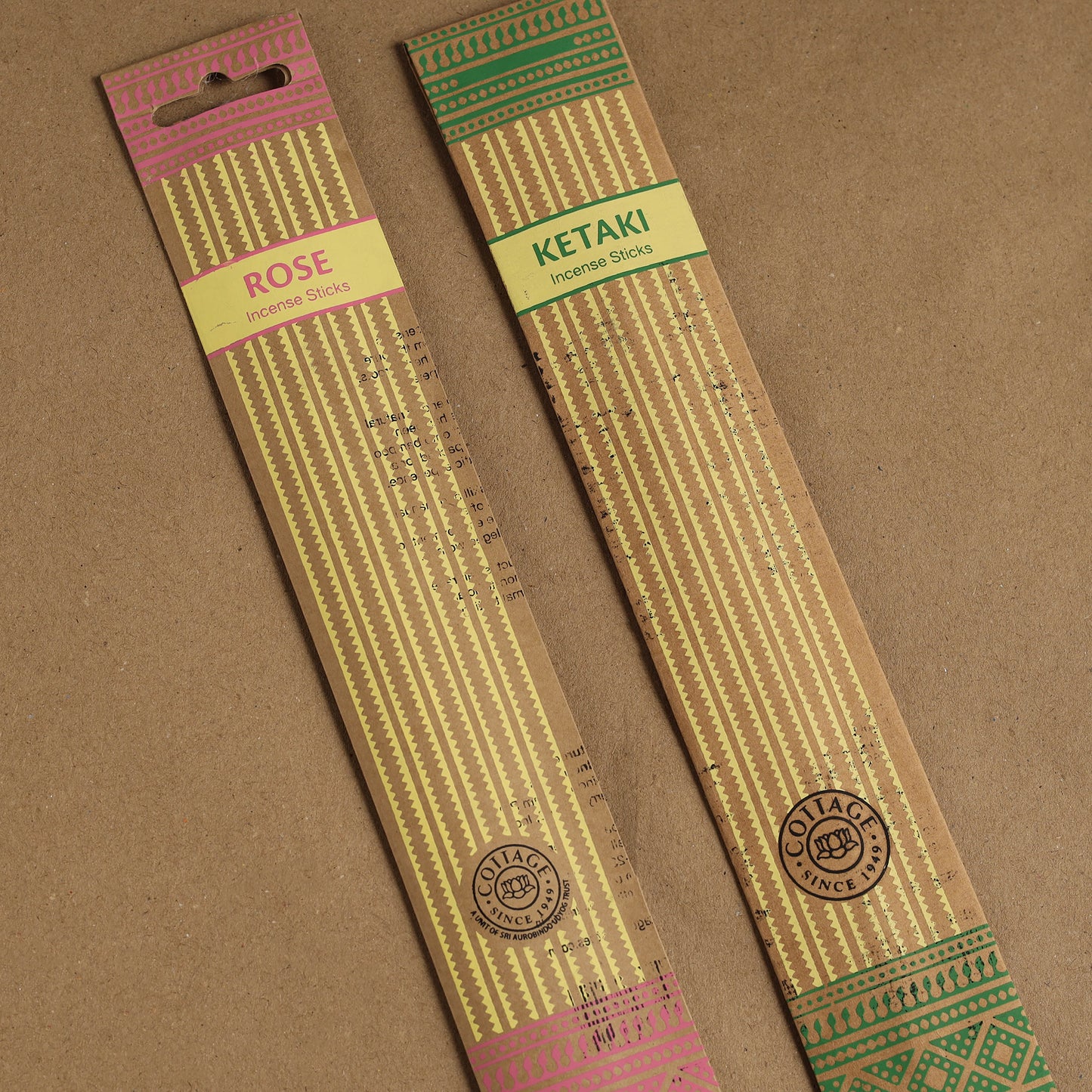 Rose & Ketaki - Sri Aurobindo Ashram Natural Incense Sticks (Set of 2) 12
