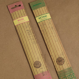 Rose & Ketaki - Sri Aurobindo Ashram Natural Incense Sticks (Set of 2) 12