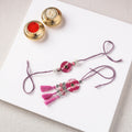 Handmade GS Beads & Kundan Work Fabart Rakhi with Lumba Set 47