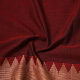 Red - Dharwad Cotton Fabric with Border 11