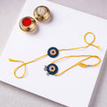 Handmade Jute & Mirror Work Fabart Bhaiya Bhabhi Rakhi Set 49