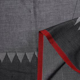 Grey - Dharwad Cotton Fabric with Border 12