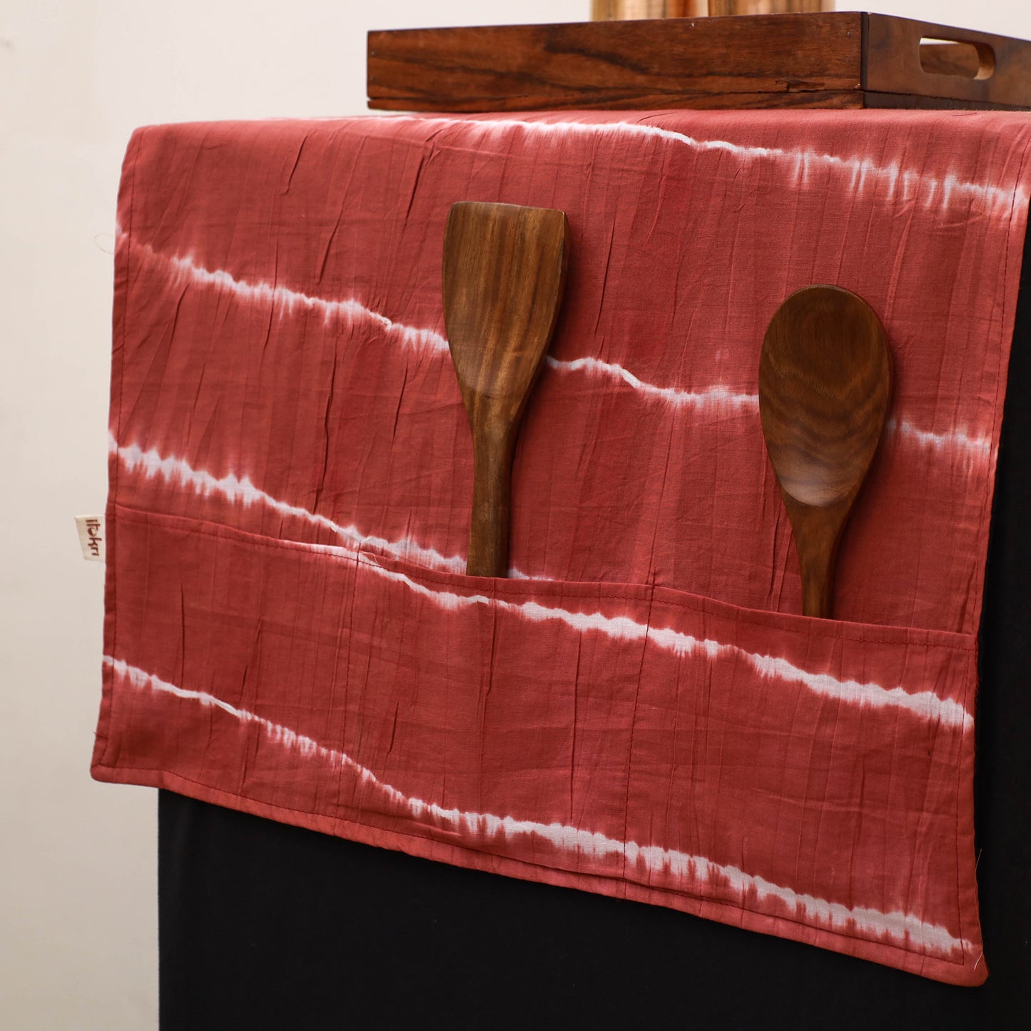 Handmade Fridge Top Cover with Multiple Pockets 86
