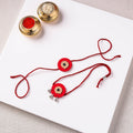 Handmade Jute & Mirror Work Fabart Bhaiya Bhabhi Rakhi Set 50