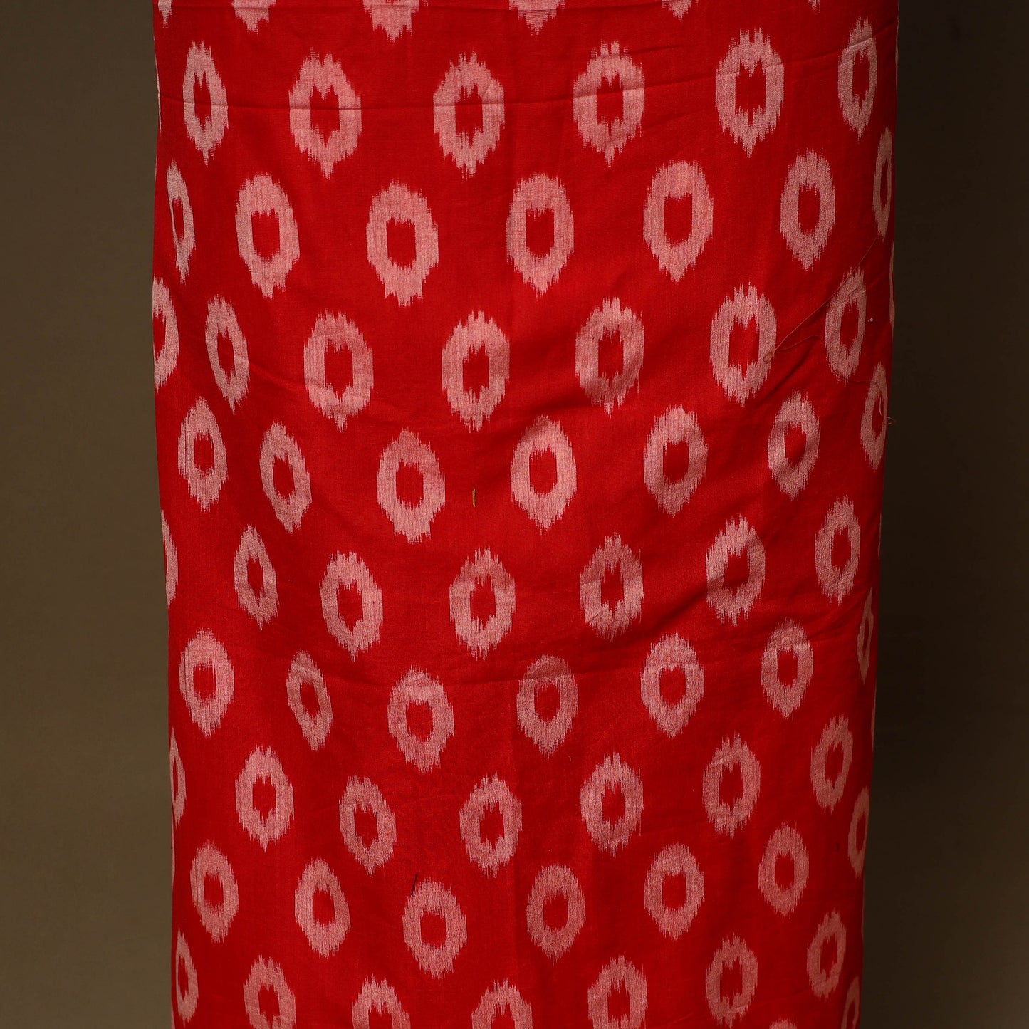 Red - 2pc mercerised cotton unstitched pochampally ikat