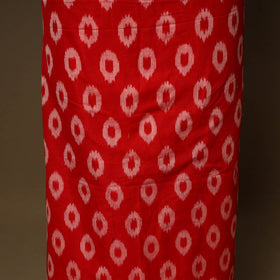 Red - 2pc mercerised cotton unstitched pochampally ikat