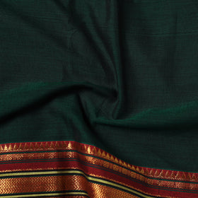 Green - Dharwad Cotton Fabric with Border 13