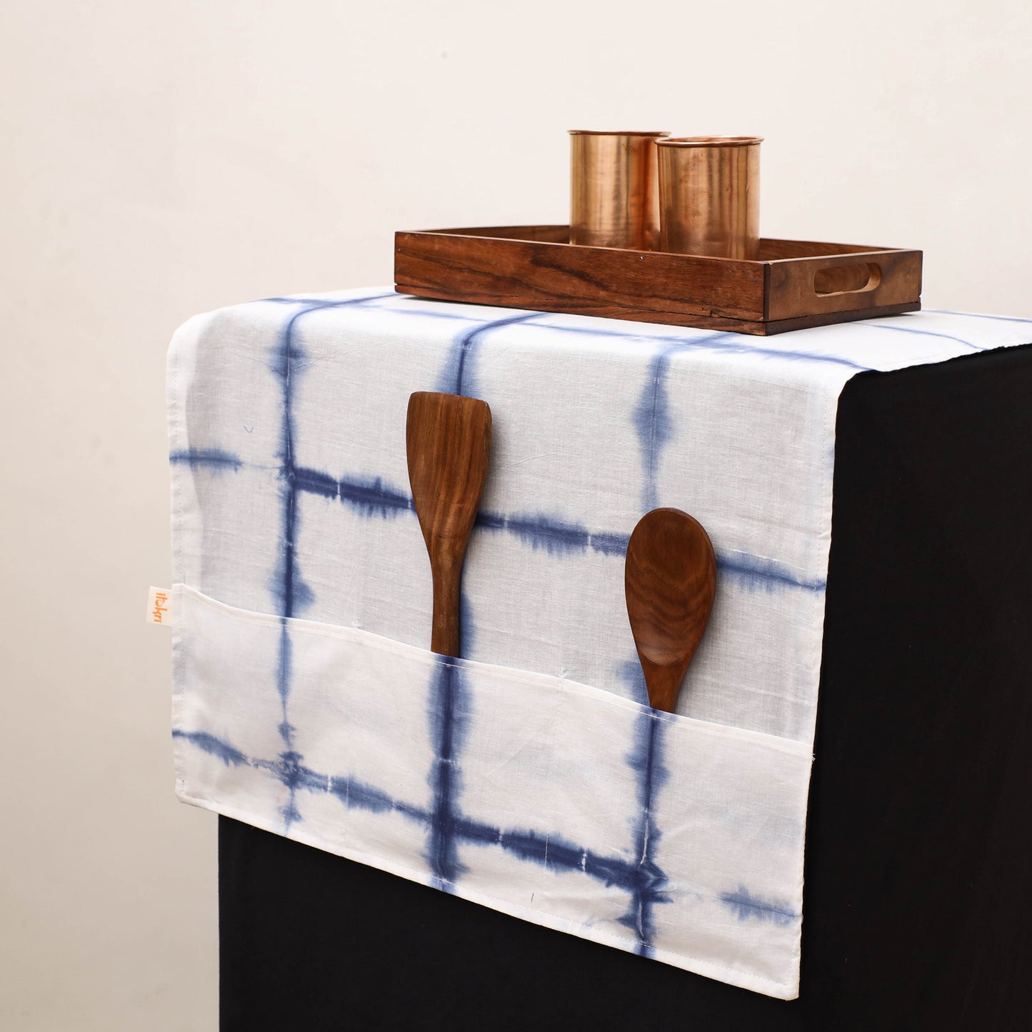 Handmade Fridge Top Cover with Multiple Pockets 91