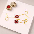 Handmade Jute & Mirror Work Fabart Bhaiya Bhabhi Rakhi Set 54