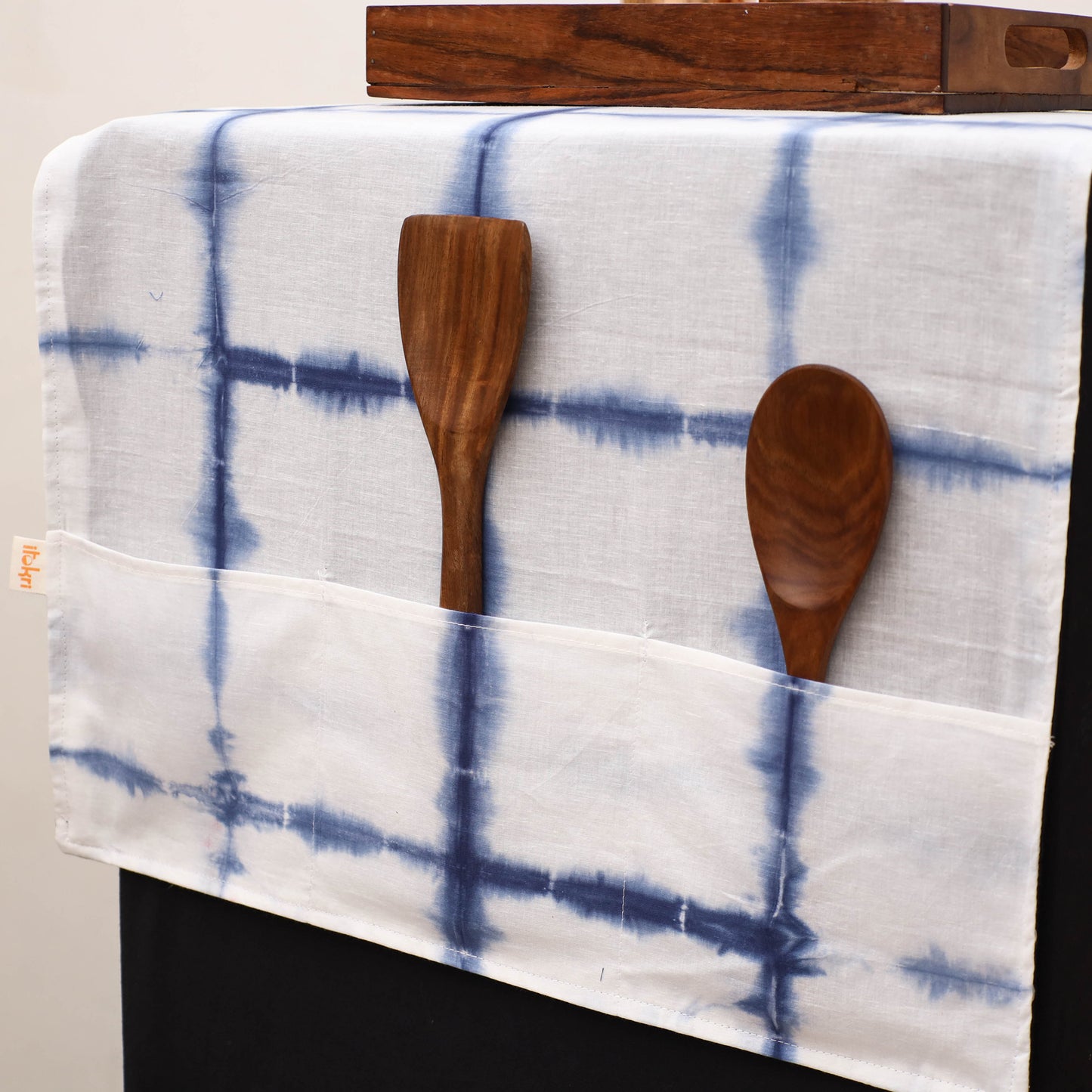Handmade Fridge Top Cover with Multiple Pockets 91