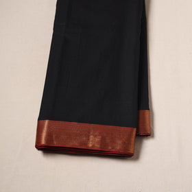 Black - Dharwad Cotton Fabric with Border 16