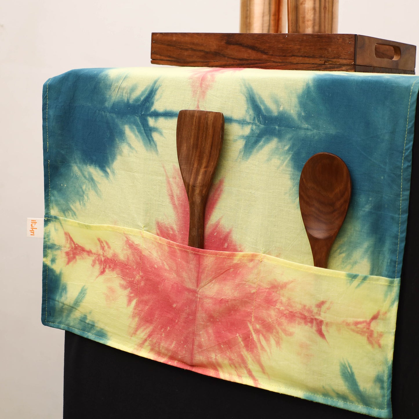 Handmade Fridge Top Cover with Multiple Pockets 93