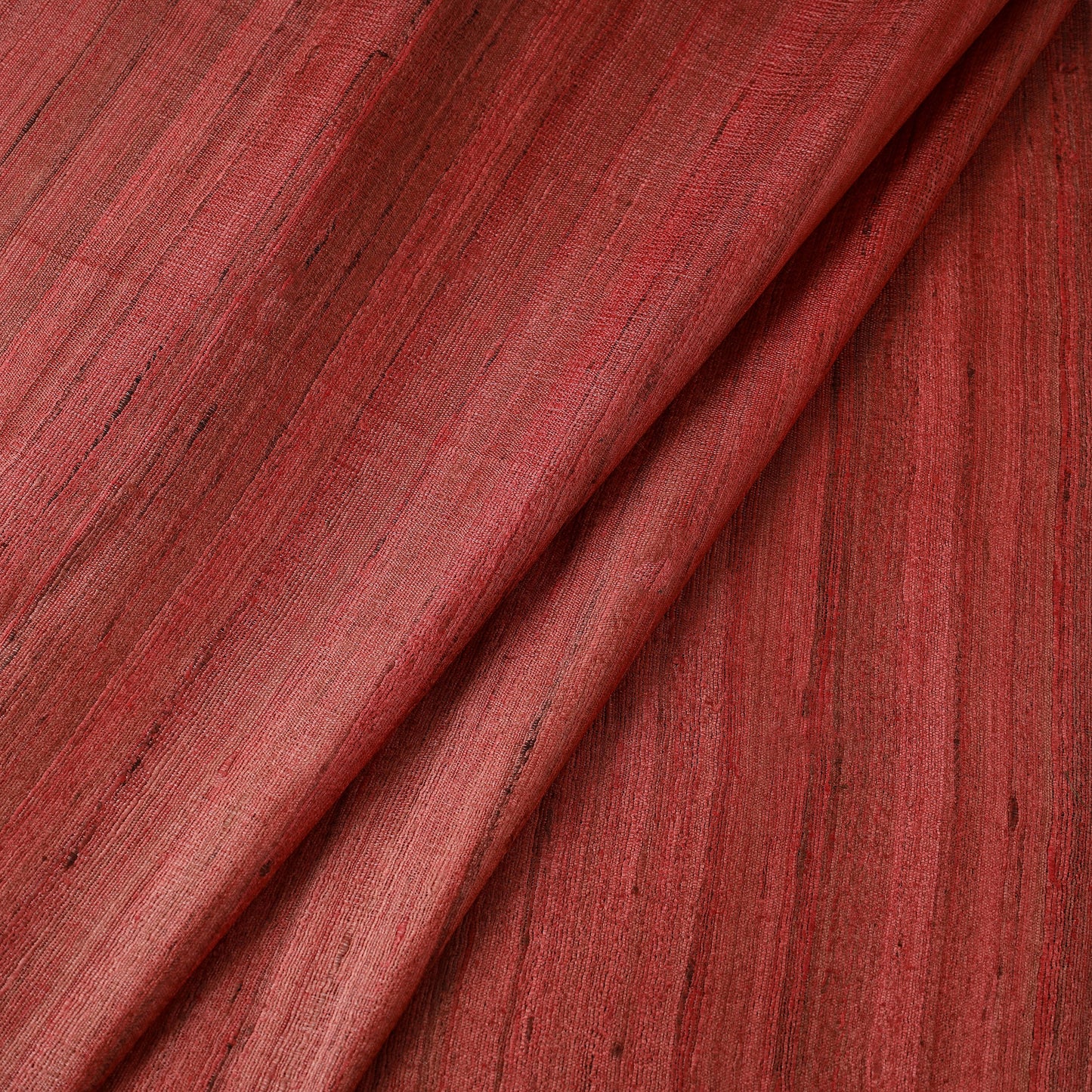 Red - vidarbha tussar x ghicha silk handloom fabric 06
