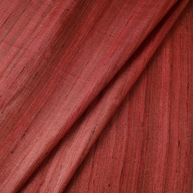 Red - vidarbha tussar x ghicha silk handloom fabric 06