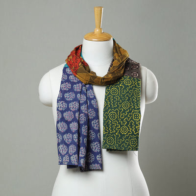 Multicolor - Patchwork Block Printed Cotton Stole 62