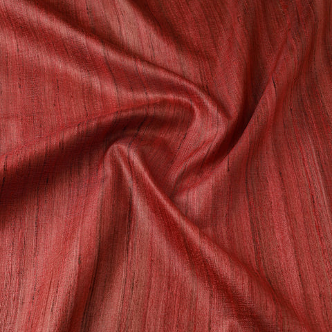 Red - vidarbha tussar x ghicha silk handloom fabric 06