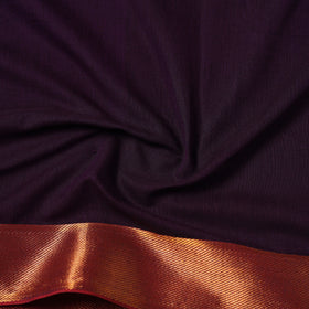 Purple - Dharwad Cotton Fabric with Border 18