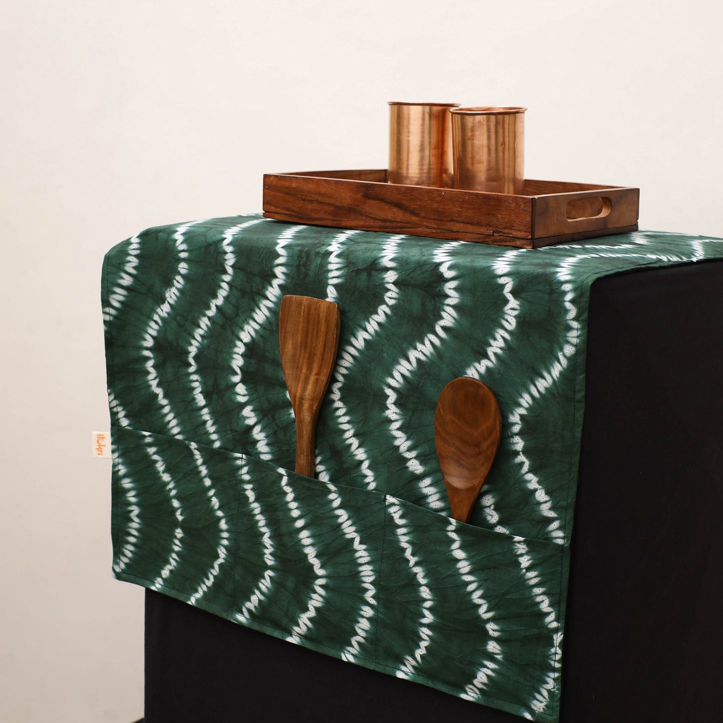 Handmade Fridge Top Cover with Multiple Pockets 96