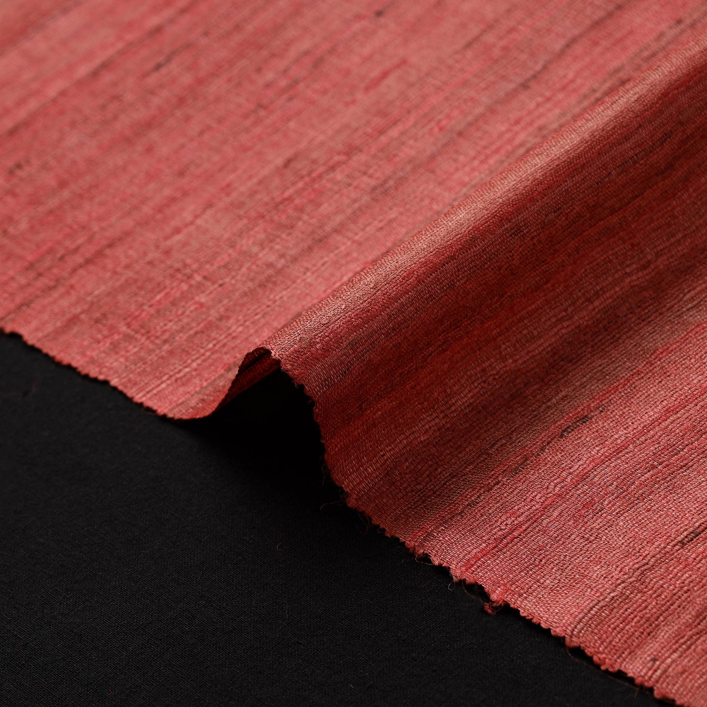 Red - vidarbha tussar x ghicha silk handloom fabric 06