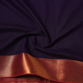 Purple - Dharwad Cotton Fabric with Border 19