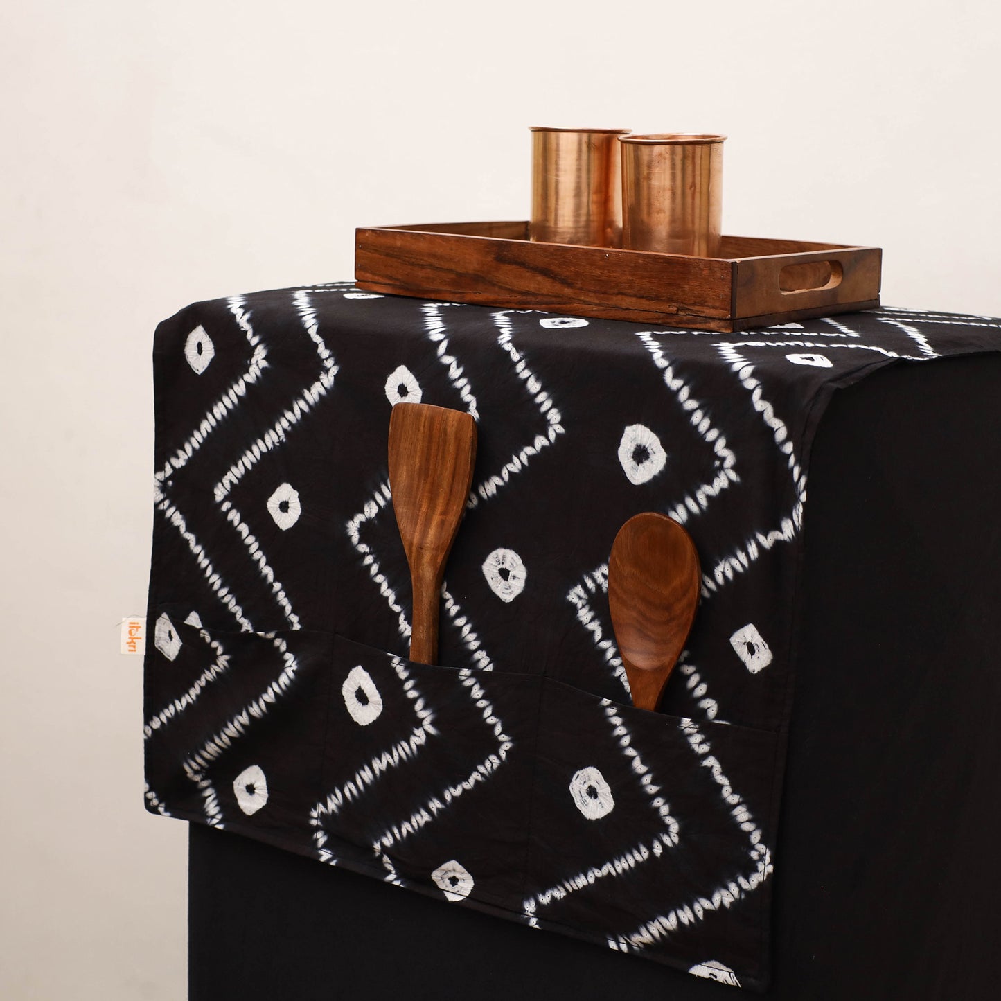 Handmade Fridge Top Cover with Multiple Pockets 97