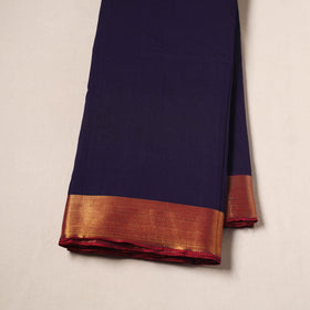 Purple - Dharwad Cotton Fabric with Border 20