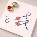 Handmade Jute & Mirror Work Fabart Bhaiya Bhabhi Rakhi Set 58