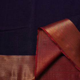 Purple - Dharwad Cotton Fabric with Border 20