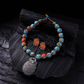 Handmade Fabart Beads Gs Pendant Necklace with Earrings Set 23