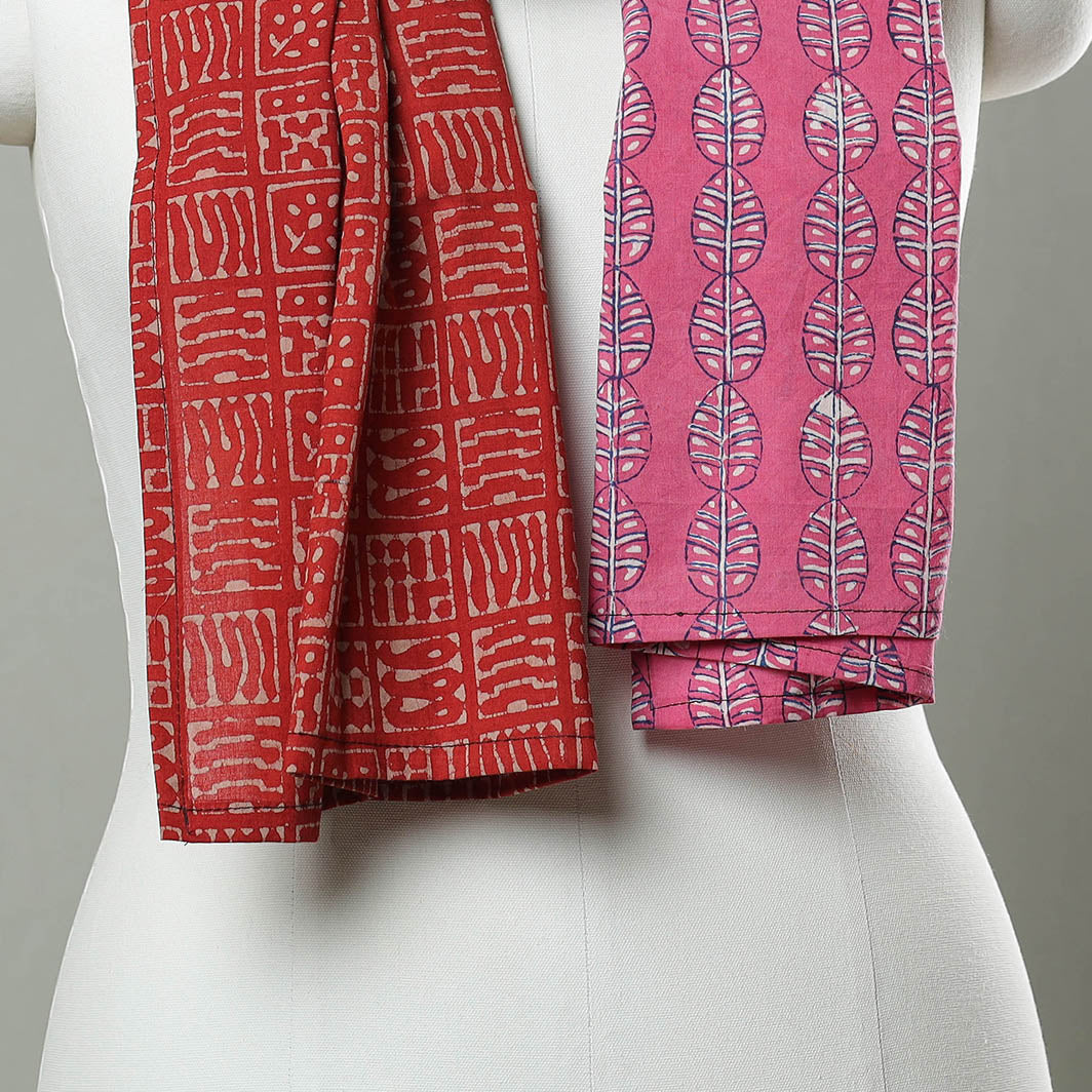 Multicolor - Patchwork Block Printed Cotton Stole 69