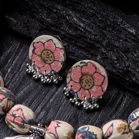 Handmade Fabart Beads Gs Pendant Necklace with Earrings Set 25