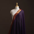 Purple - Dharwad Cotton Fabric with Border 19