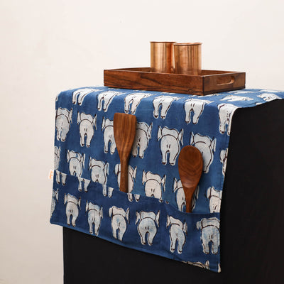 Handmade Fridge Top Cover with Multiple Pockets 109