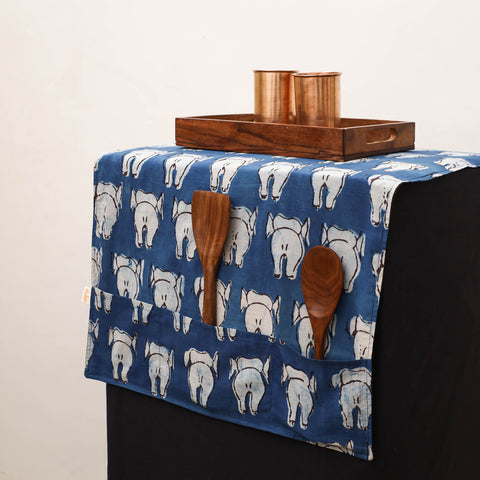 Handmade Fridge Top Cover with Multiple Pockets 109