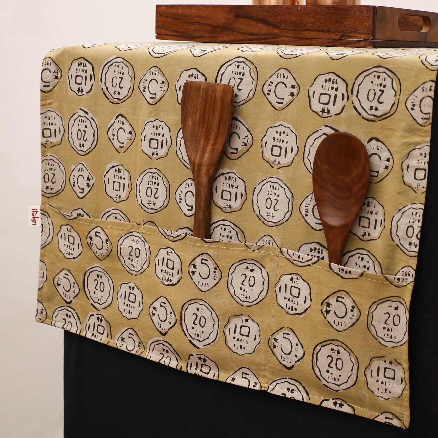 Handmade Fridge Top Cover with Multiple Pockets 110