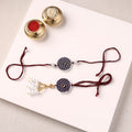 Handmade Kundan & Bead Work Fabart Rakhi with Lumba Set 72