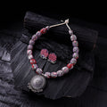 Handmade Fabart Beads Gs Pendant Necklace with Earrings Set 31