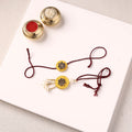 Handmade Kundan & Bead Work Fabart Rakhi with Lumba Set 74
