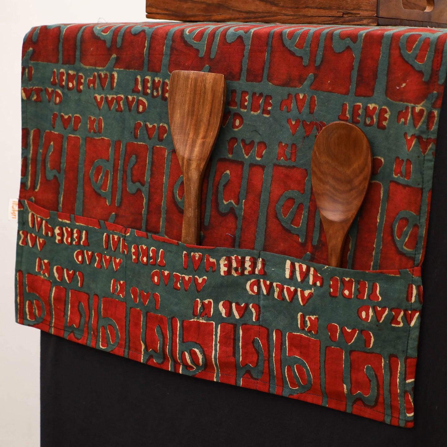 Handmade Fridge Top Cover with Multiple Pockets 112