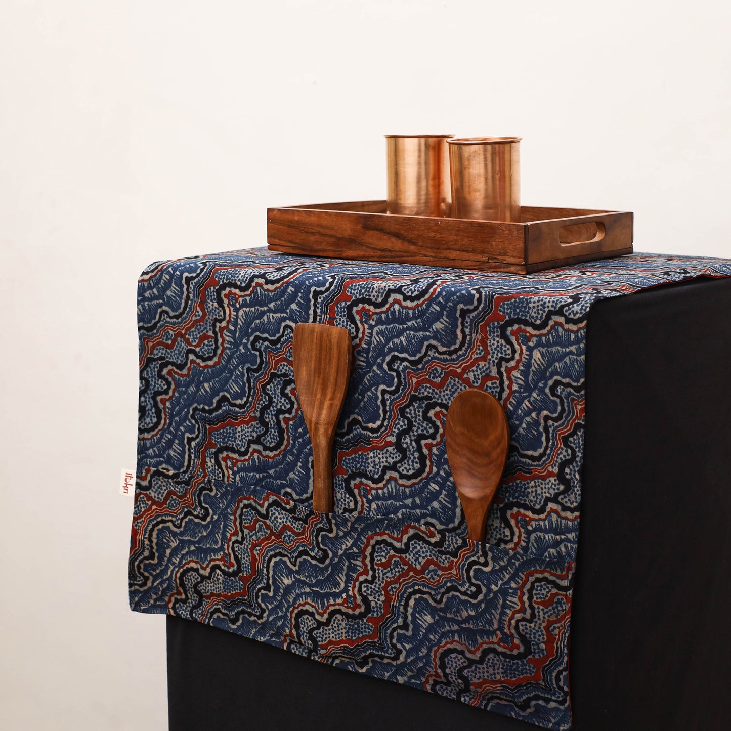 Handmade Fridge Top Cover with Multiple Pockets 113