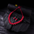 Handmade Fabart Beads Gs Ghungroo Necklace with Earrings Set 33