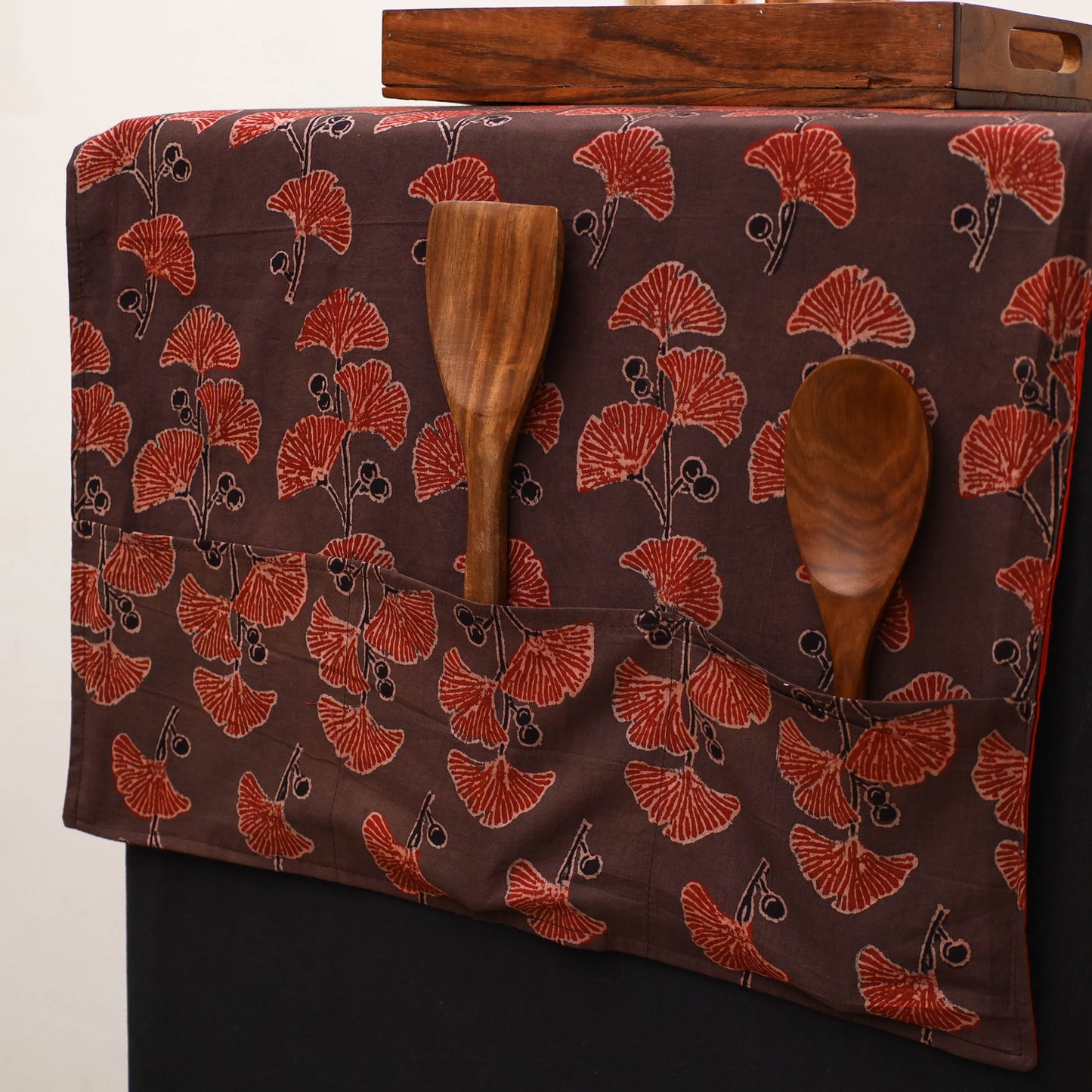 Handmade Fridge Top Cover with Multiple Pockets 114