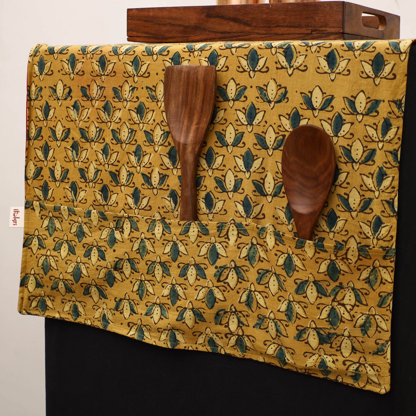 Handmade Fridge Top Cover with Multiple Pockets 115