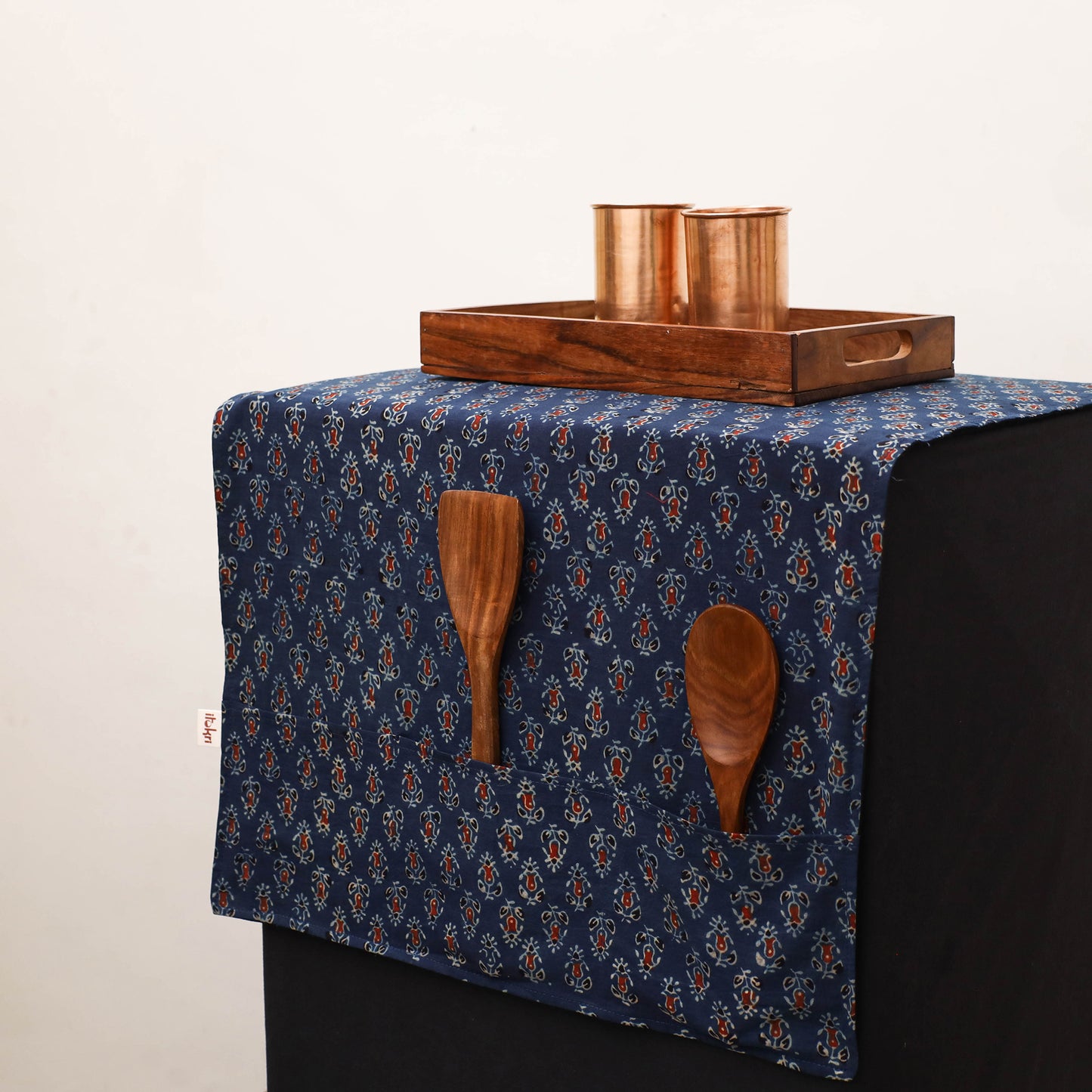 Handmade Fridge Top Cover with Multiple Pockets 116