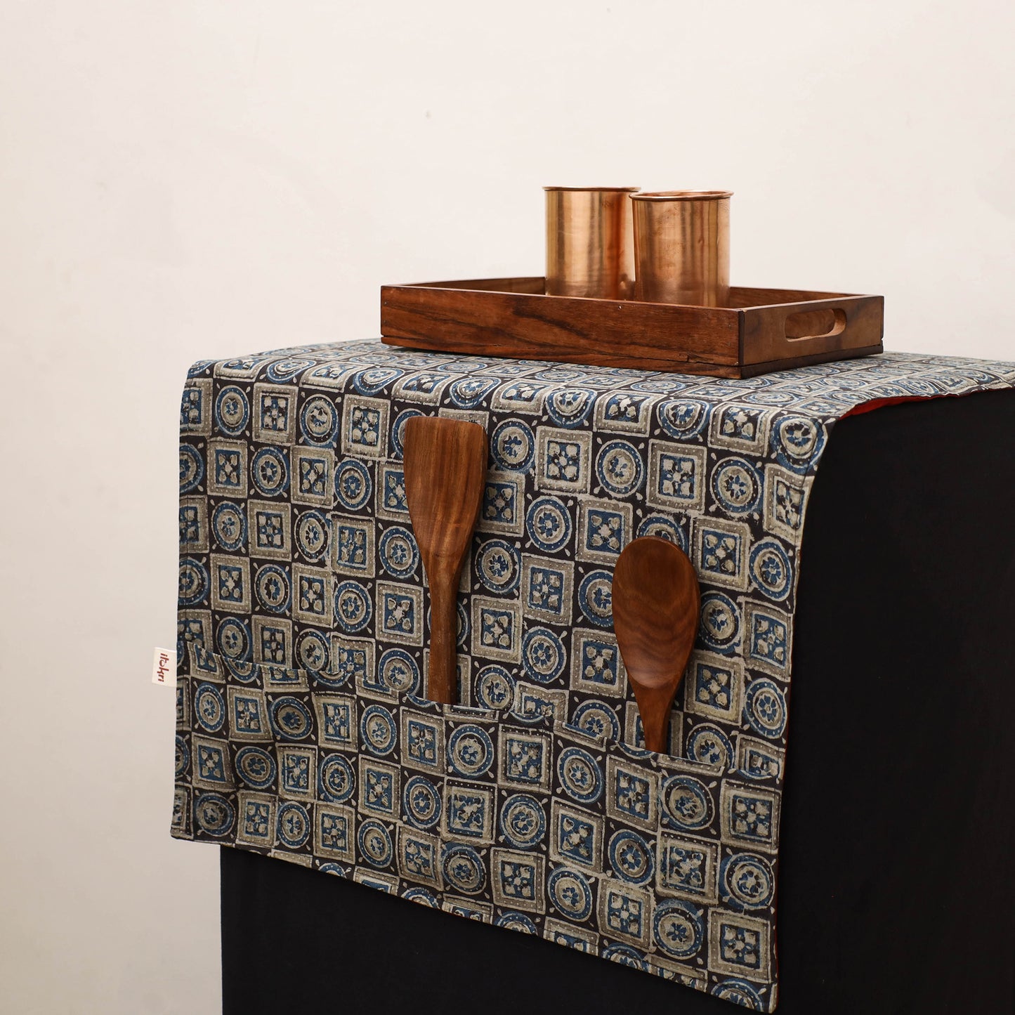Handmade Fridge Top Cover with Multiple Pockets 117