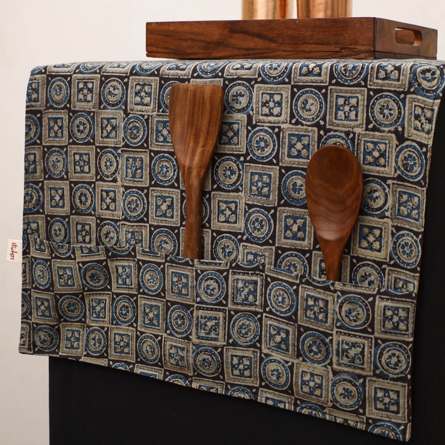Handmade Fridge Top Cover with Multiple Pockets 117