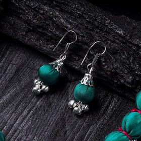 Handmade Fabart Beads Gs Ghungroo Necklace with Earrings Set 35